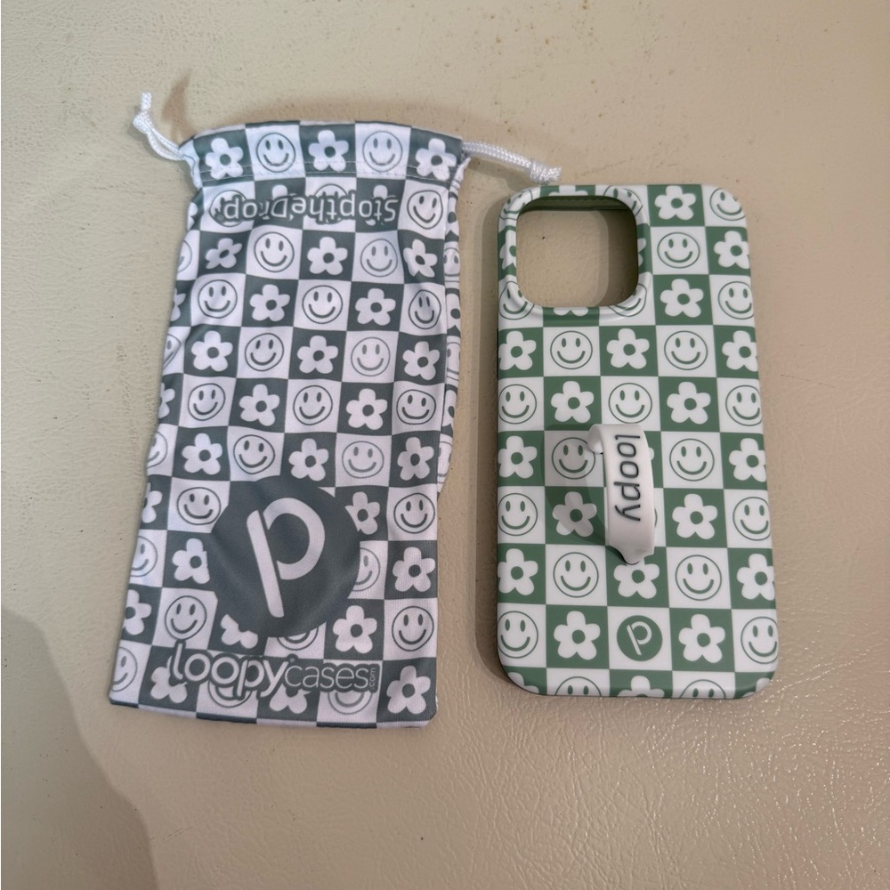 Loopy Case IPhone 15 Pro Max-Groovy Sage Checkered
